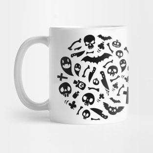 Halloween Black Symbols Pattern Mug